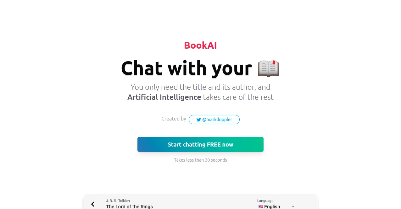 Screenshot of BookAI.chat – An AI tool in the ,AI Book Writing  category, showcasing its interface and key features.