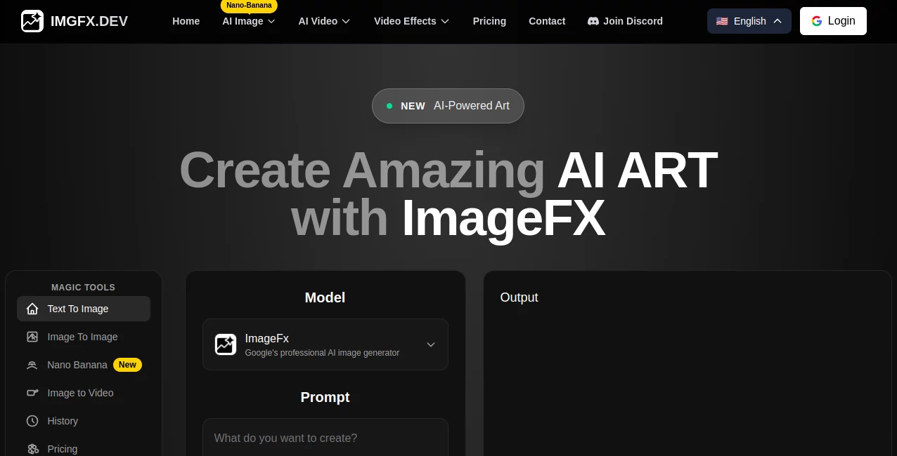 Screenshot of ImageFX – An AI tool in the ,AI Image to Video ,AI Photo Enhancer ,AI Image to Image ,AI Text to Image  category, showcasing its interface and key features.