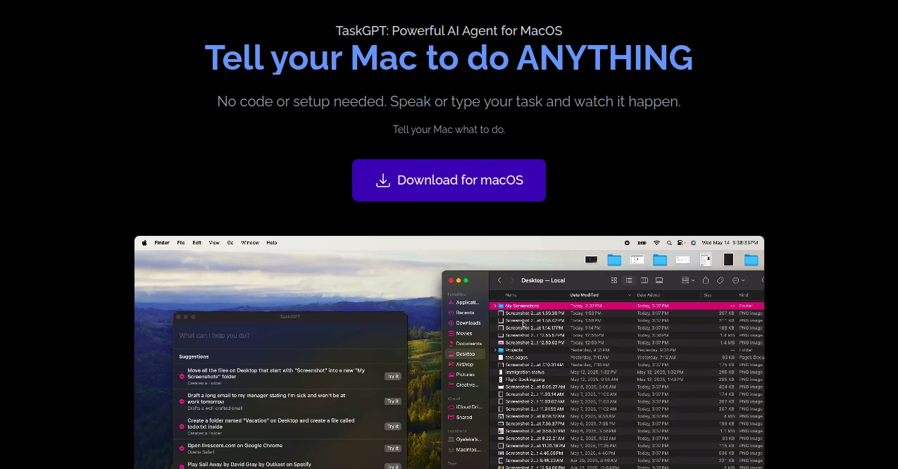 Screenshot of Taskgpt – An AI tool in the ,AI Writing Assistants ,AI Productivity Tools ,AI Task Management ,AI Files Assistant  category, showcasing its interface and key features.