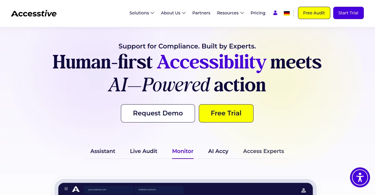 Screenshot of Accesstive – An AI tool in the ,AI Website Builder ,AI No-Code & Low-Code ,AI Developer Tools ,AI Productivity Tools  category, showcasing its interface and key features.