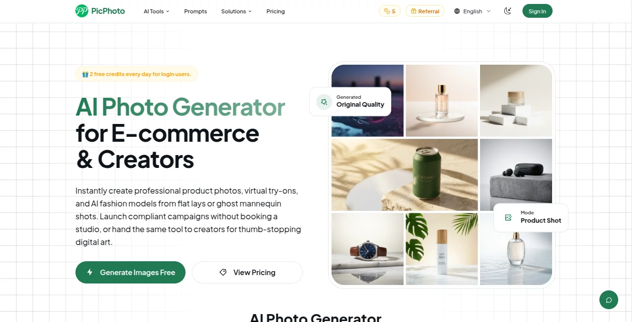Screenshot of PicPhoto – An AI tool in the ,AI Text to Image ,AI Photo & Image Generator ,AI Design Generator  category, showcasing its interface and key features.