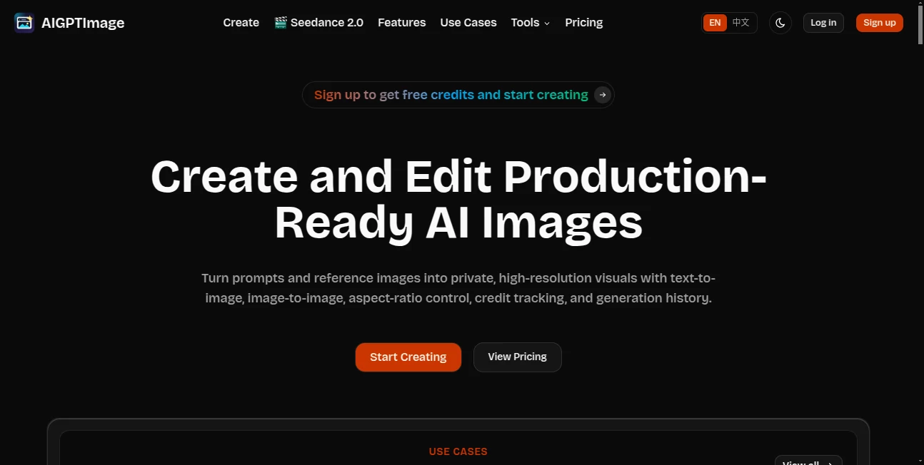 Screenshot of AIGPTImage – An AI tool in the ,AI Text to Image ,AI Photo & Image Generator ,AI Image to Image ,AI Design Generator  category, showcasing its interface and key features.
