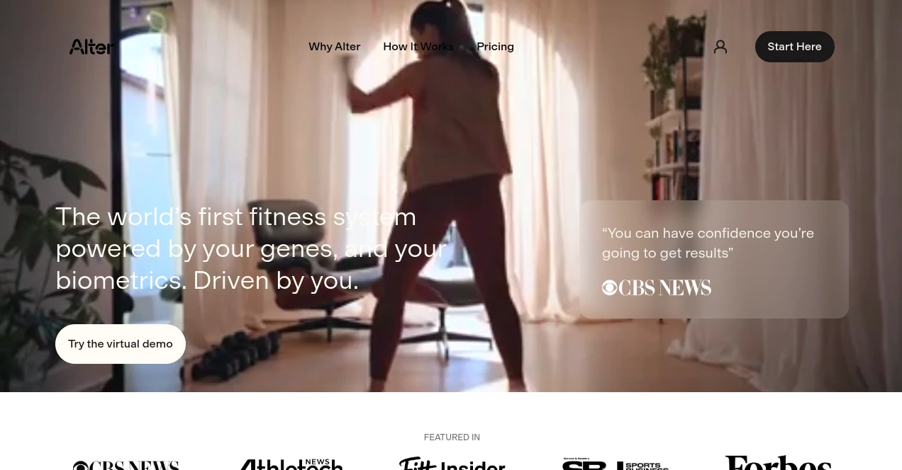 Screenshot of Alter – An AI tool in the ,AI Reviews Assistant ,AI Fitness ,AI Advertising Assistant  category, showcasing its interface and key features.