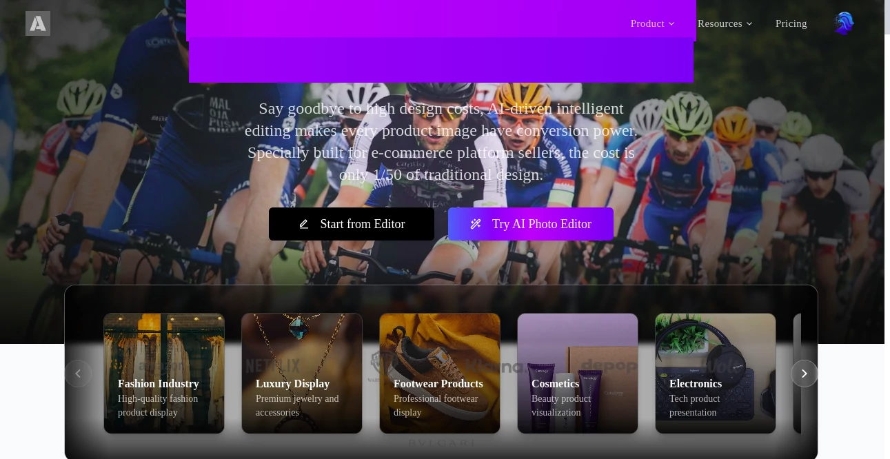 Screenshot of Aluo AI – An AI tool in the ,AI Product Description Generator ,AI Photo & Image Generator ,Photo & Image Editor ,AI Background Remover  category, showcasing its interface and key features.