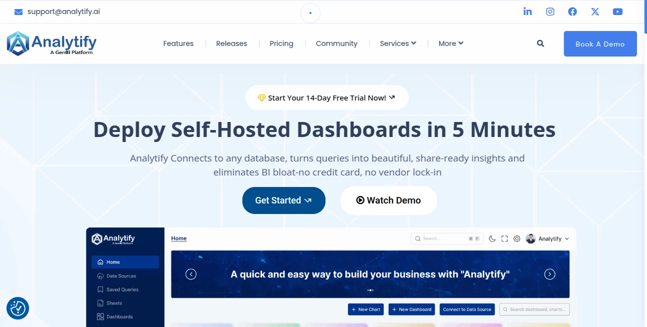 Screenshot of Analytify.AI – An AI tool in the ,AI Content Generator ,AI Research Tool ,AI Analytics Assistant  category, showcasing its interface and key features.