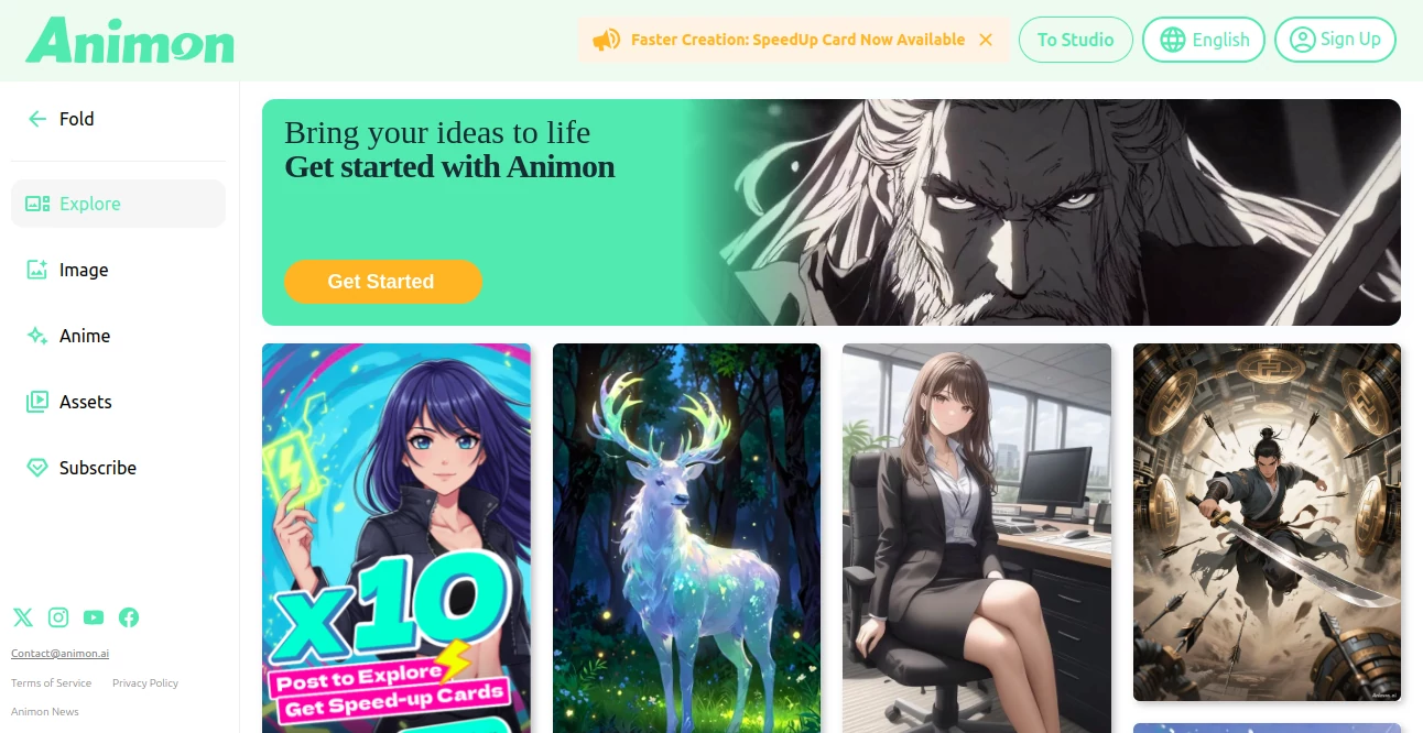 Screenshot of Animon AI – An AI tool in the ,AI Animated Video ,AI Video Generator  category, showcasing its interface and key features.