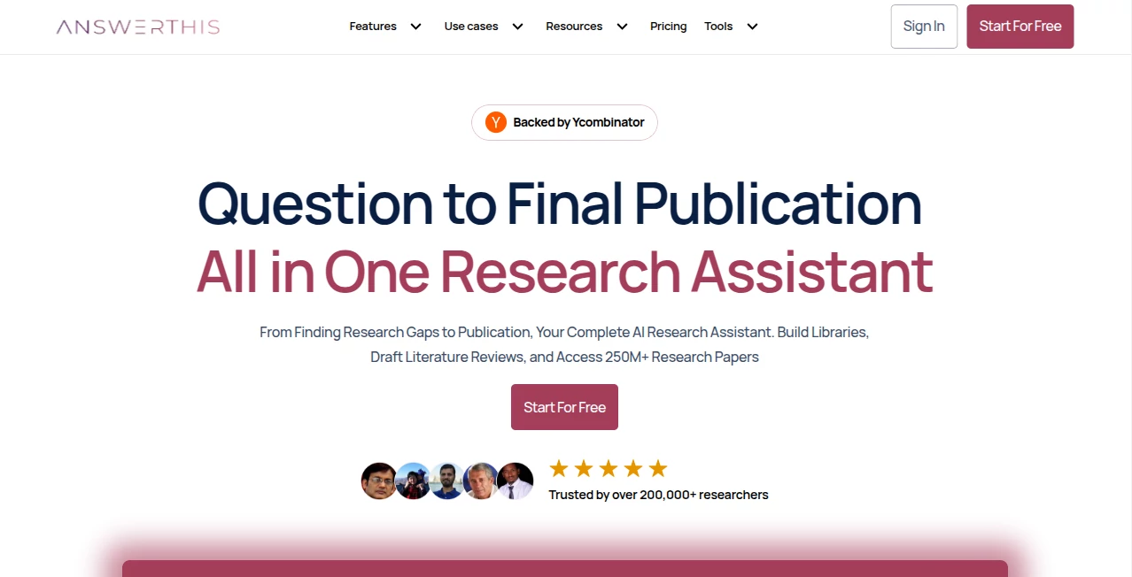 Screenshot of AnswerThis – An AI tool in the ,AI Research Tool ,AI Homework Helper ,AI Coaching ,AI Education Assistant  category, showcasing its interface and key features.