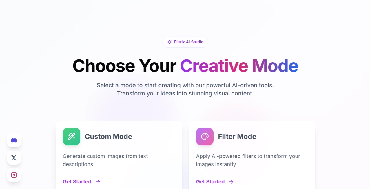 Screenshot of Filtrix AI – An AI tool in the ,Photo & Image Editor ,AI Photo Enhancer ,AI Video Enhancer ,AI Design Generator  category, showcasing its interface and key features.