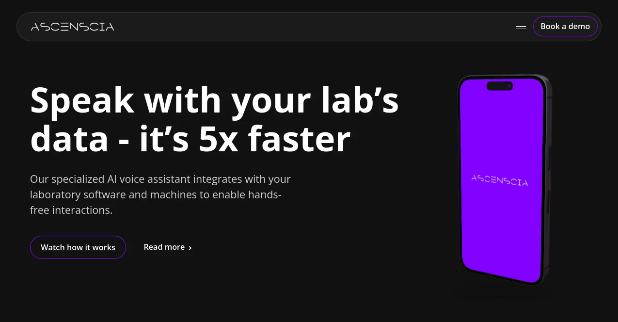 Screenshot of Ascenscia – An AI tool in the ,AI Voice Assistants ,AI Research Tool ,AI Knowledge Management ,AI Workflow Management  category, showcasing its interface and key features.