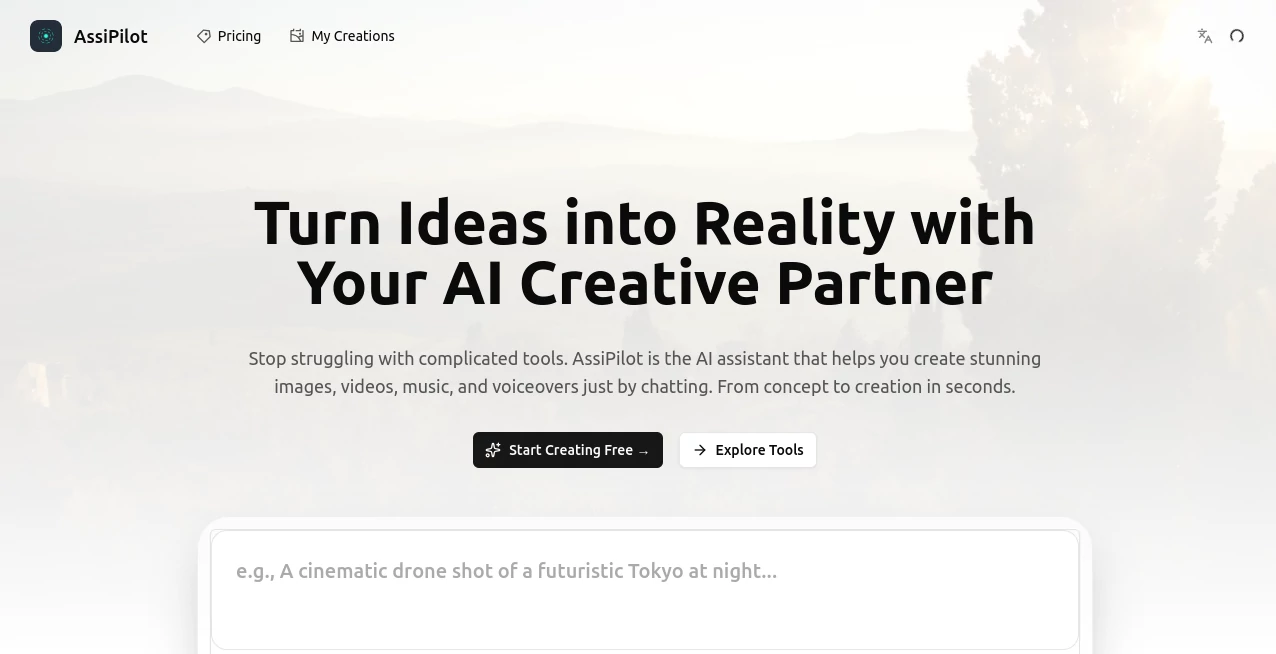 Screenshot of AssiPilot – An AI tool in the ,AI Video Generator ,AI Music Generator ,AI Art Generator ,AI Voice Assistants  category, showcasing its interface and key features.