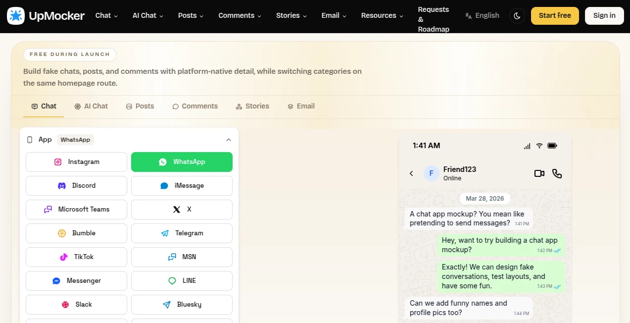 Screenshot of UpMocker – An AI tool in the ,AI Testing & QA ,AI Code Assistant ,AI API Design ,AI Developer Tools  category, showcasing its interface and key features.
