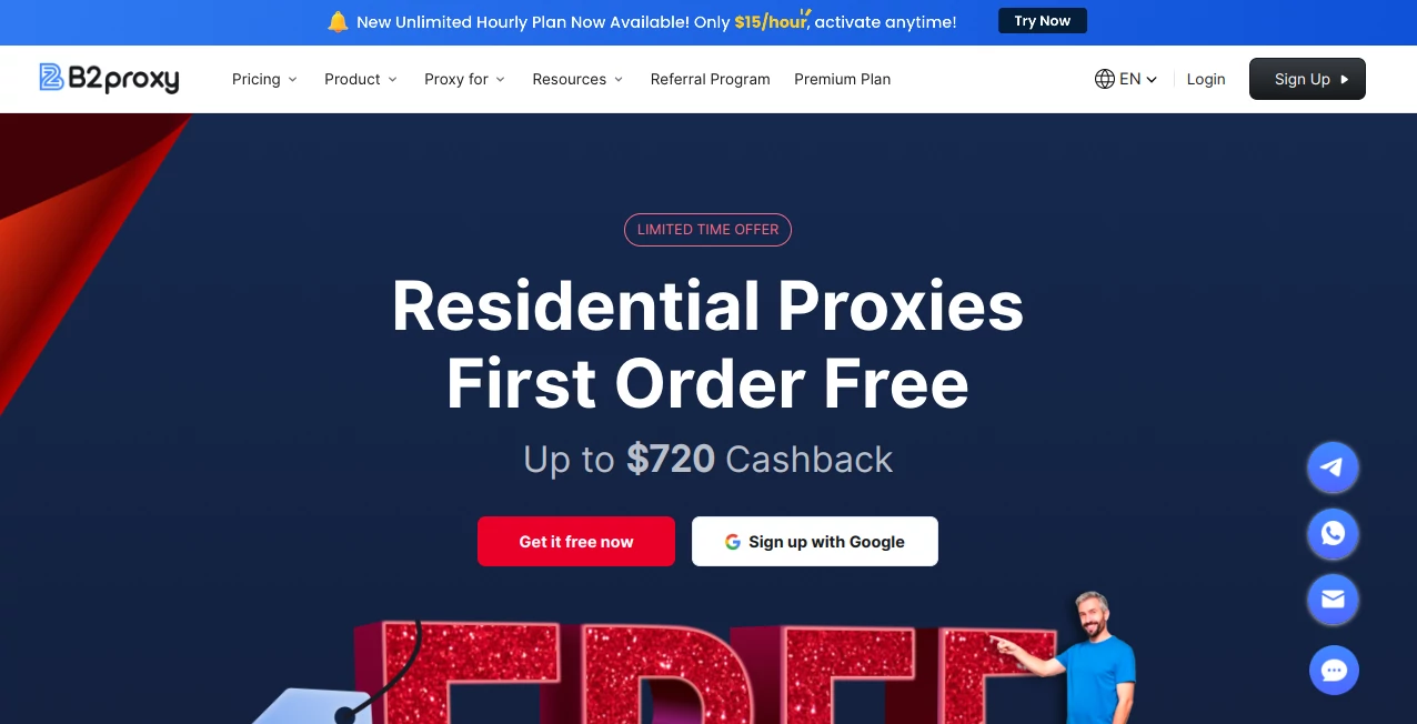 Screenshot of B2Proxy – An AI tool in the ,AI Data Mining ,AI Web Scraping ,AI Research Tool ,AI SEO Assistant  category, showcasing its interface and key features.