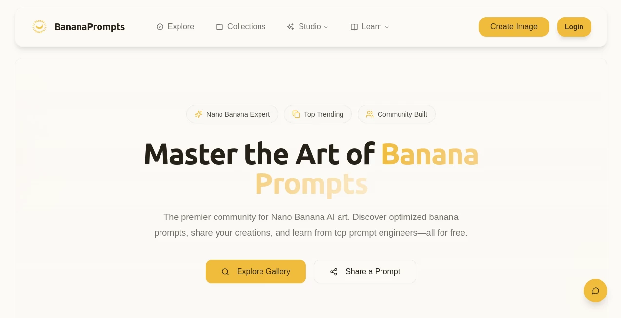 Screenshot of BananaPrompts – An AI tool in the ,AI Creative Writing ,AI Content Generator ,AI Text to Image ,AI Art Generator  category, showcasing its interface and key features.