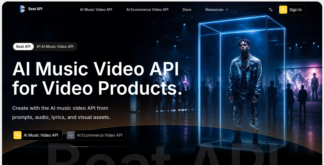 Screenshot of Beat API – An AI tool in the ,AI Customer Service Assistant ,AI CRM Assistant ,AI Marketing Plan Generator ,AI Workflow Management  category, showcasing its interface and key features.