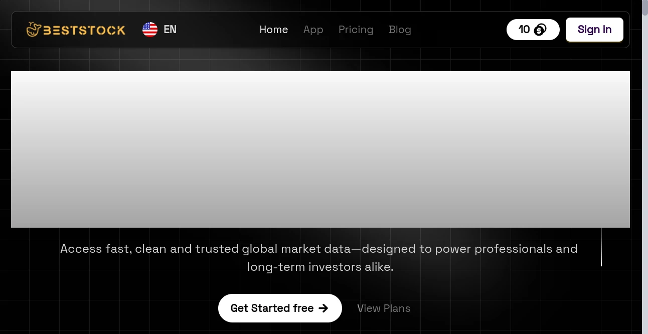 Screenshot of BestStock AI – An AI tool in the ,AI Analytics Assistant  category, showcasing its interface and key features.