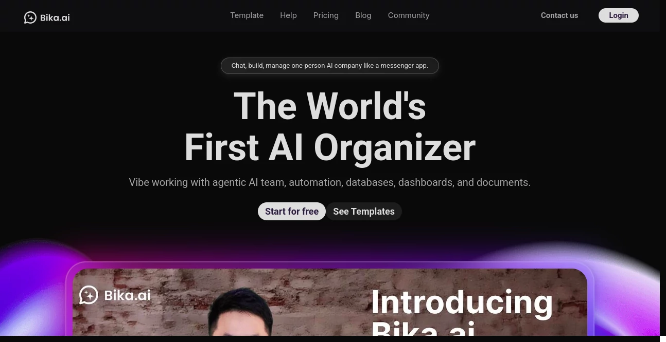 Screenshot of bika.ai – An AI tool in the ,AI Productivity Tools ,AI Task Management ,AI Workflow Management ,AI Project Management  category, showcasing its interface and key features.