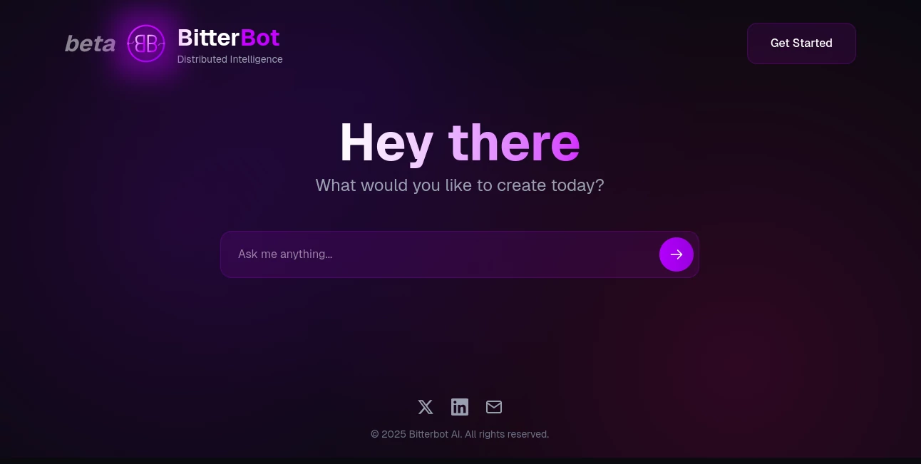 Screenshot of Bitterbot AI – An AI tool in the ,AI Reply Assistant ,AI Chatbot ,AI Joke ,AI Fun Tools  category, showcasing its interface and key features.