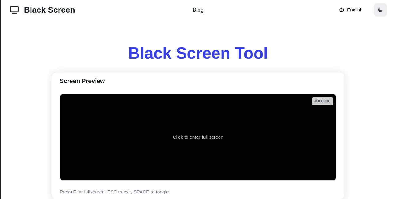 Screenshot of Black Screen – An AI tool in the ,AI Productivity Tools ,Other  category, showcasing its interface and key features.
