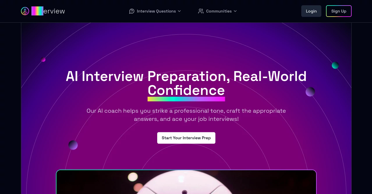 Screenshot of boterview – An AI tool in the ,AI Speech Recognition ,AI Interview Assistant ,AI Coaching ,AI Productivity Tools  category, showcasing its interface and key features.