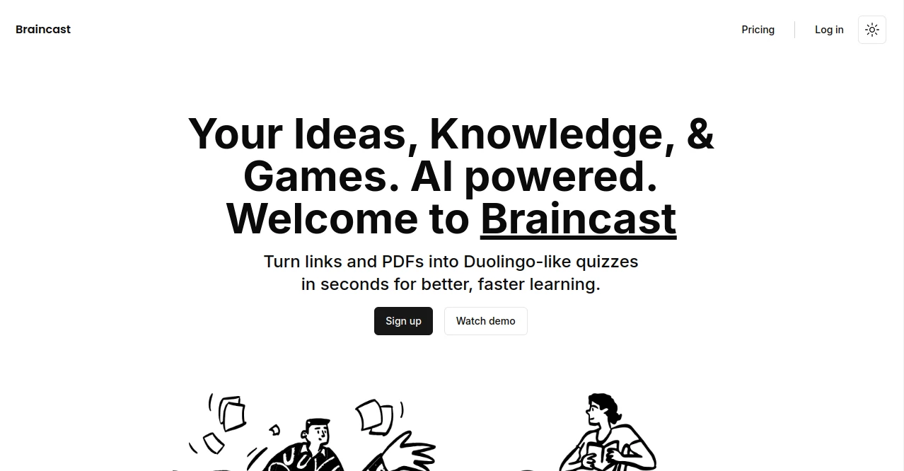 Screenshot of Braincast – An AI tool in the ,AI Summarizer ,AI Transcription ,AI Podcast Assistant ,AI Meeting Assistant  category, showcasing its interface and key features.