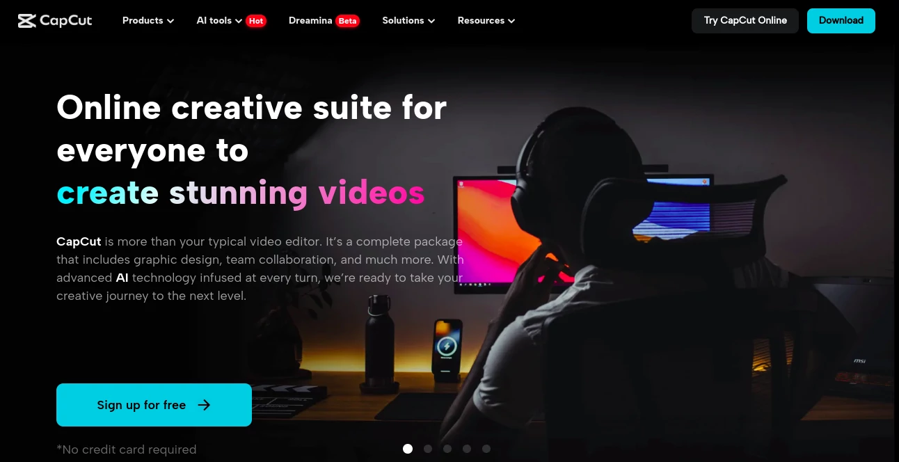 Screenshot of CapCut – An AI tool in the ,Photo & Image Editor ,AI Video Editor ,AI Tiktok Assistant  category, showcasing its interface and key features.