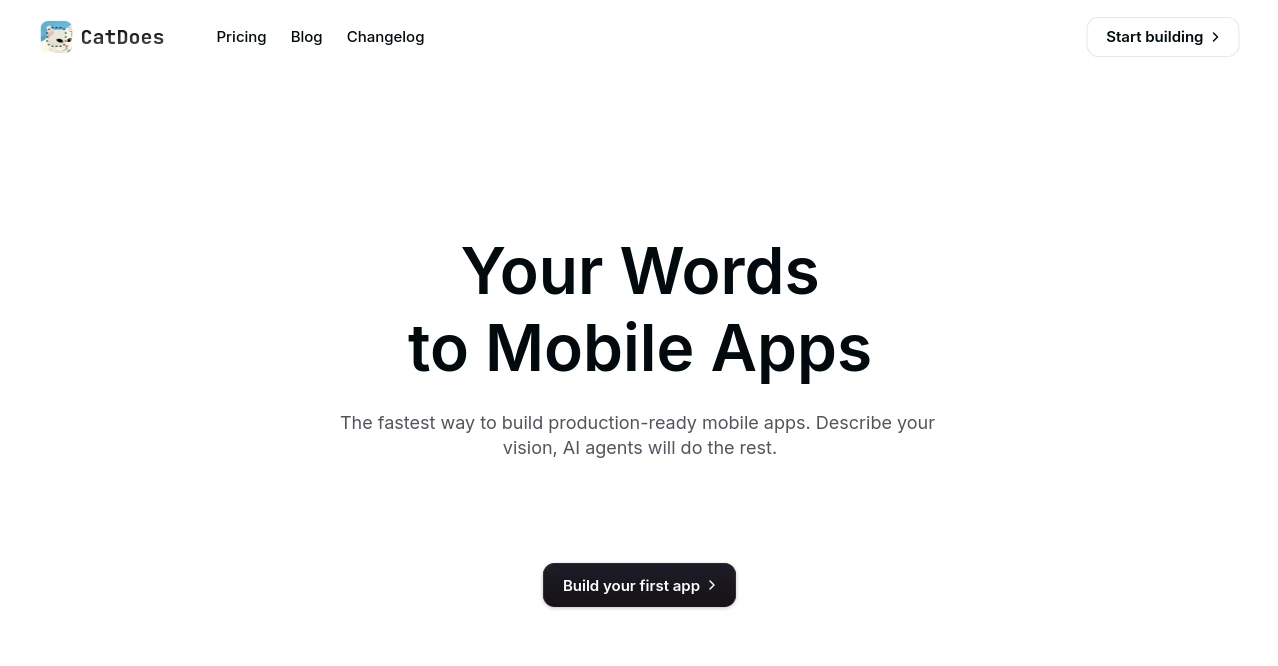 Screenshot of CatDoes – An AI tool in the ,AI No-Code & Low-Code  category, showcasing its interface and key features.