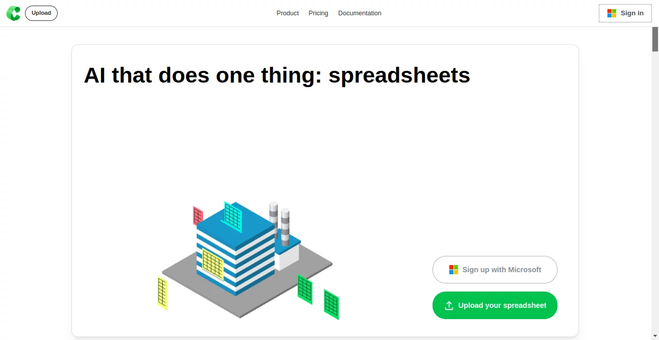 Screenshot of Cellect AI – An AI tool in the ,AI Spreadsheet  category, showcasing its interface and key features.