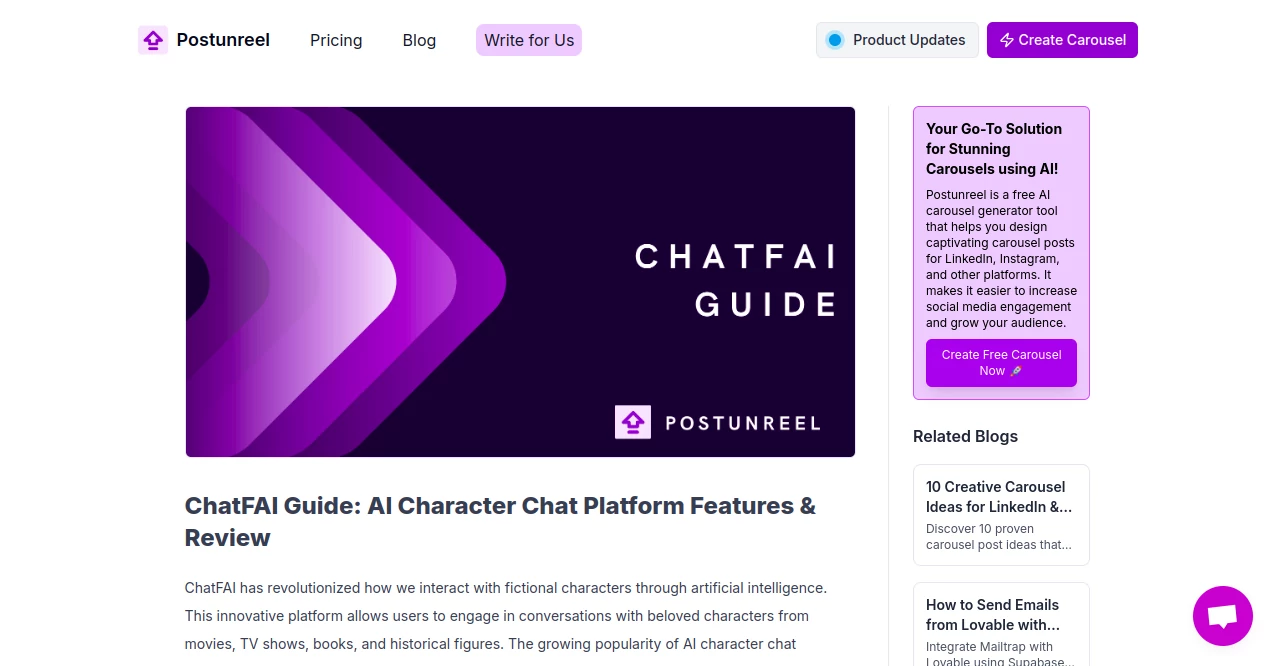 Screenshot of ChatFAI – An AI tool in the ,AI Creative Writing ,AI Chatbot ,AI Character ,AI Fun Tools  category, showcasing its interface and key features.