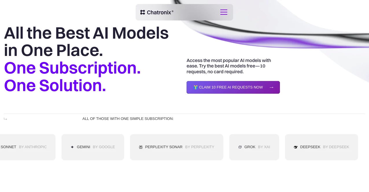 Screenshot of Chatronix – An AI tool in the ,AI Content Generator ,AI Marketing Plan Generator ,AI Coaching ,AI Course  category, showcasing its interface and key features.
