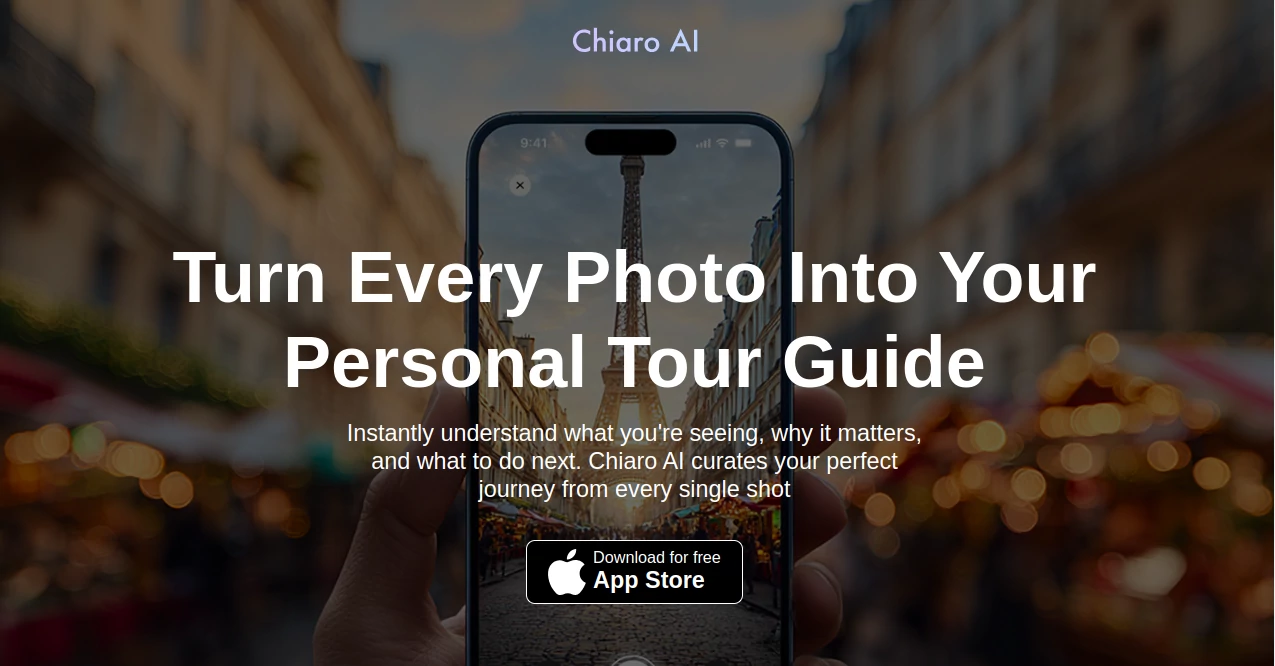 Screenshot of chiaro ai – An AI tool in the ,AI Research Tool ,AI Trip Planner ,AI Life Assistant ,AI Fun Tools  category, showcasing its interface and key features.