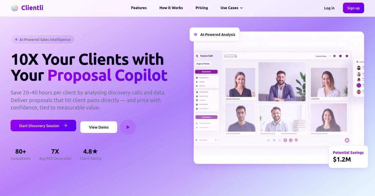 Screenshot of Clientli – An AI tool in the ,AI Sales Assistant ,AI Customer Service Assistant ,AI CRM Assistant ,AI Lead Generation  category, showcasing its interface and key features.