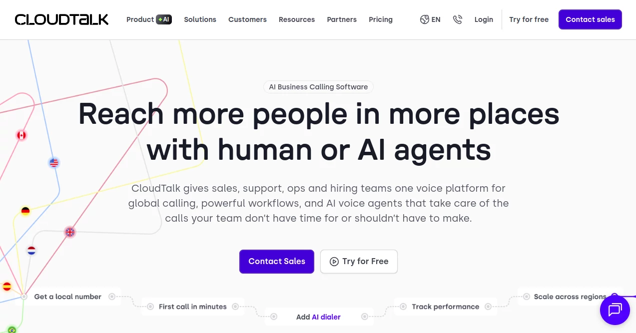 Screenshot of CloudTalk – An AI tool in the ,AI Voice Assistants ,AI Analytics Assistant ,AI Customer Service Assistant ,AI CRM Assistant  category, showcasing its interface and key features.