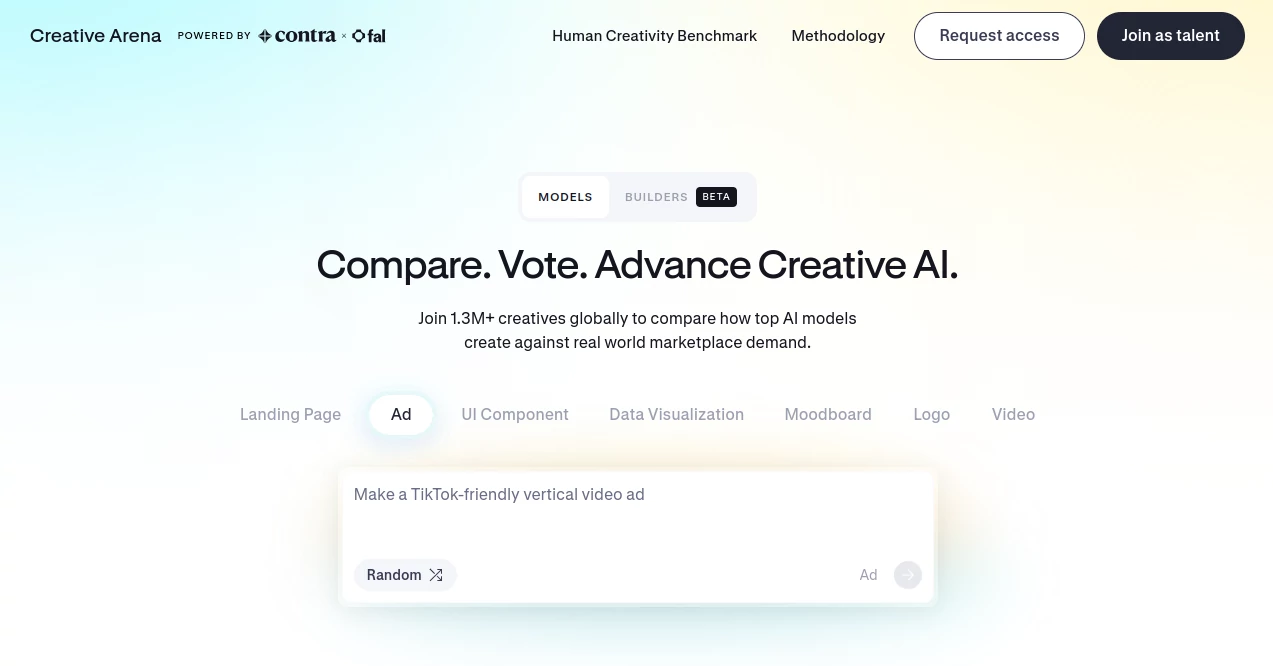 Screenshot of Creative Arena – An AI tool in the ,AI Recruiting ,AI Productivity Tools ,AI Team Collaboration ,AI Project Management  category, showcasing its interface and key features.