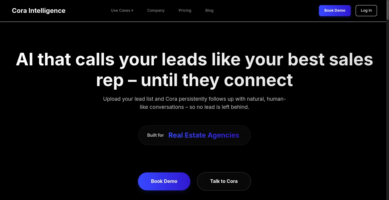 Screenshot of Cora Intelligence – An AI tool in the ,AI Data Mining ,AI Research Tool ,AI Analytics Assistant ,AI Knowledge Base  category, showcasing its interface and key features.