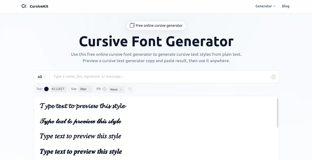 Screenshot of CursiveKit – An AI tool in the ,AI Documents Assistant ,AI PDF ,AI Notes Assistant ,AI Writing Assistants  category, showcasing its interface and key features.
