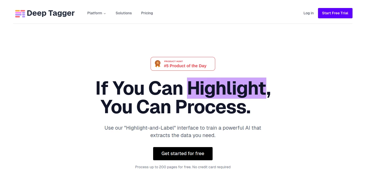 Screenshot of Deep Tagger – An AI tool in the ,AI Knowledge Base ,AI Document Extraction ,AI Documents Assistant ,AI Files Assistant  category, showcasing its interface and key features.