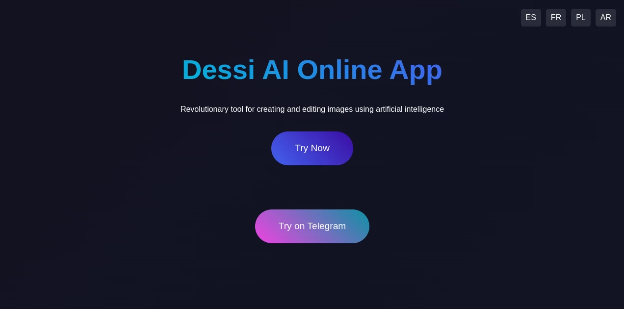 Screenshot of Dessi AI – An AI tool in the ,AI Banner Generator ,AI Logo Generator ,AI Design Generator ,AI Graphic Design  category, showcasing its interface and key features.
