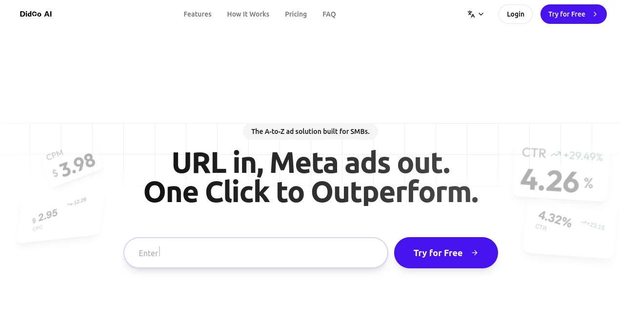 Screenshot of Didoo – An AI tool in the ,AI Ad Generator ,AI Digital Marketing Generator ,AI Email Marketing ,AI Lead Generation  category, showcasing its interface and key features.