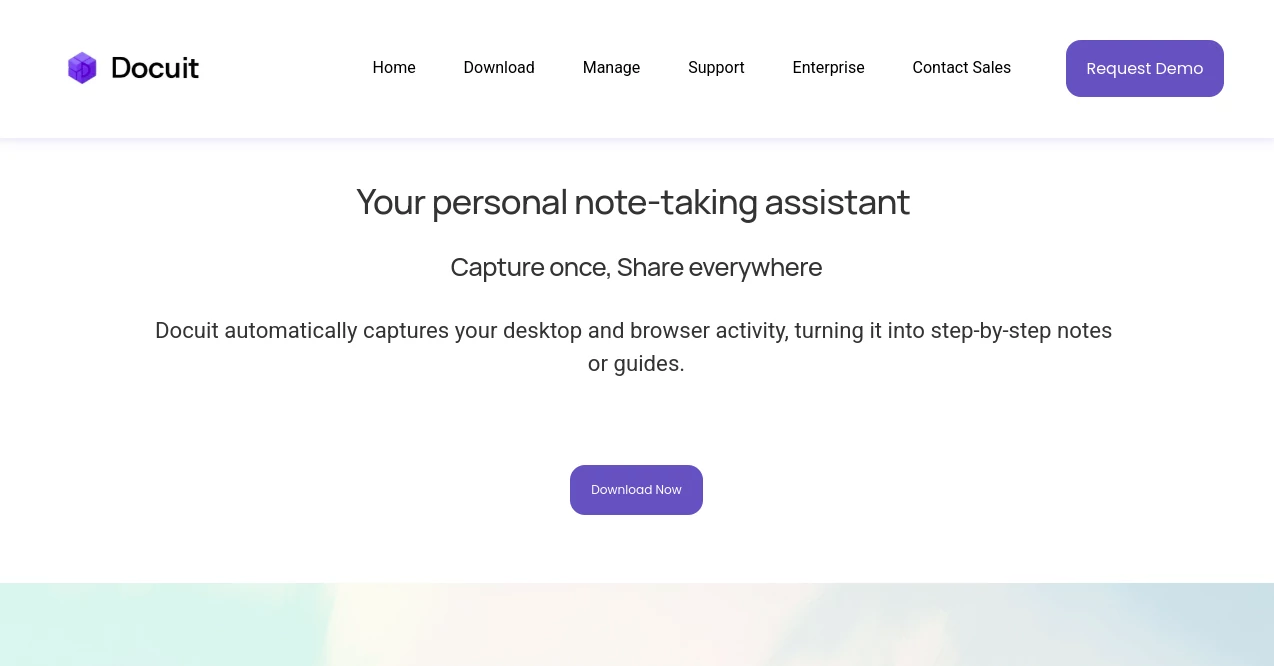 Screenshot of Docuit – An AI tool in the ,AI Tutorial ,AI Knowledge Management ,AI Notes Assistant ,AI Documents Assistant  category, showcasing its interface and key features.