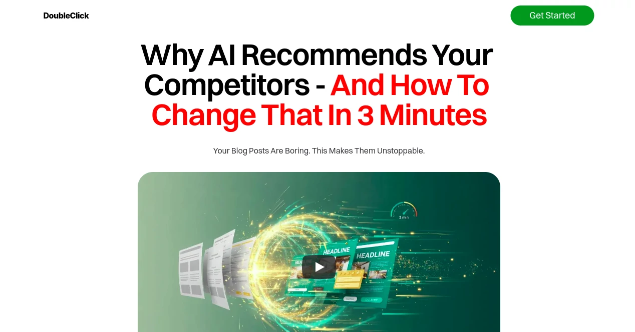 Screenshot of DoubleClick – An AI tool in the ,AI Rewriter ,AI Content Generator ,AI SEO Assistant ,AI Marketing Plan Generator  category, showcasing its interface and key features.