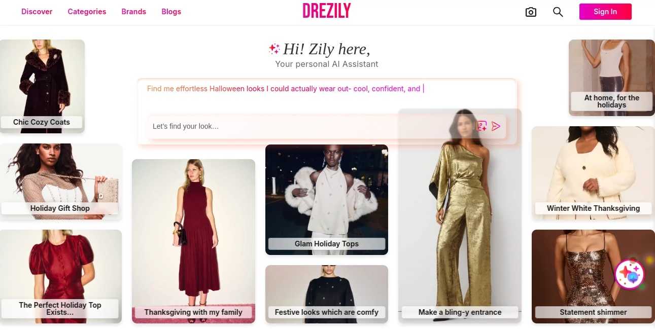 Screenshot of DREZILY – An AI tool in the ,AI Image Recognition ,AI Design Assistant ,AI Fun Tools  category, showcasing its interface and key features.
