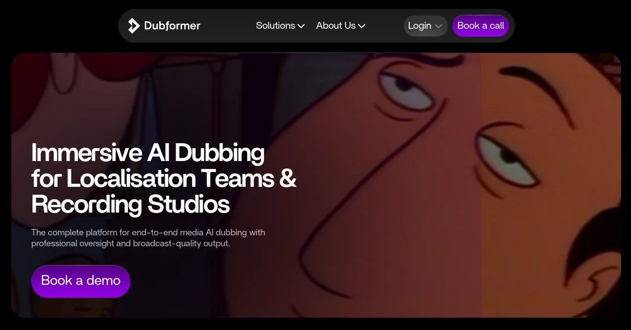 Screenshot of Dubformer AI – An AI tool in the ,AI Speech to Text ,AI Voice Changer ,AI Voice Cloning ,AI Speech Synthesis  category, showcasing its interface and key features.