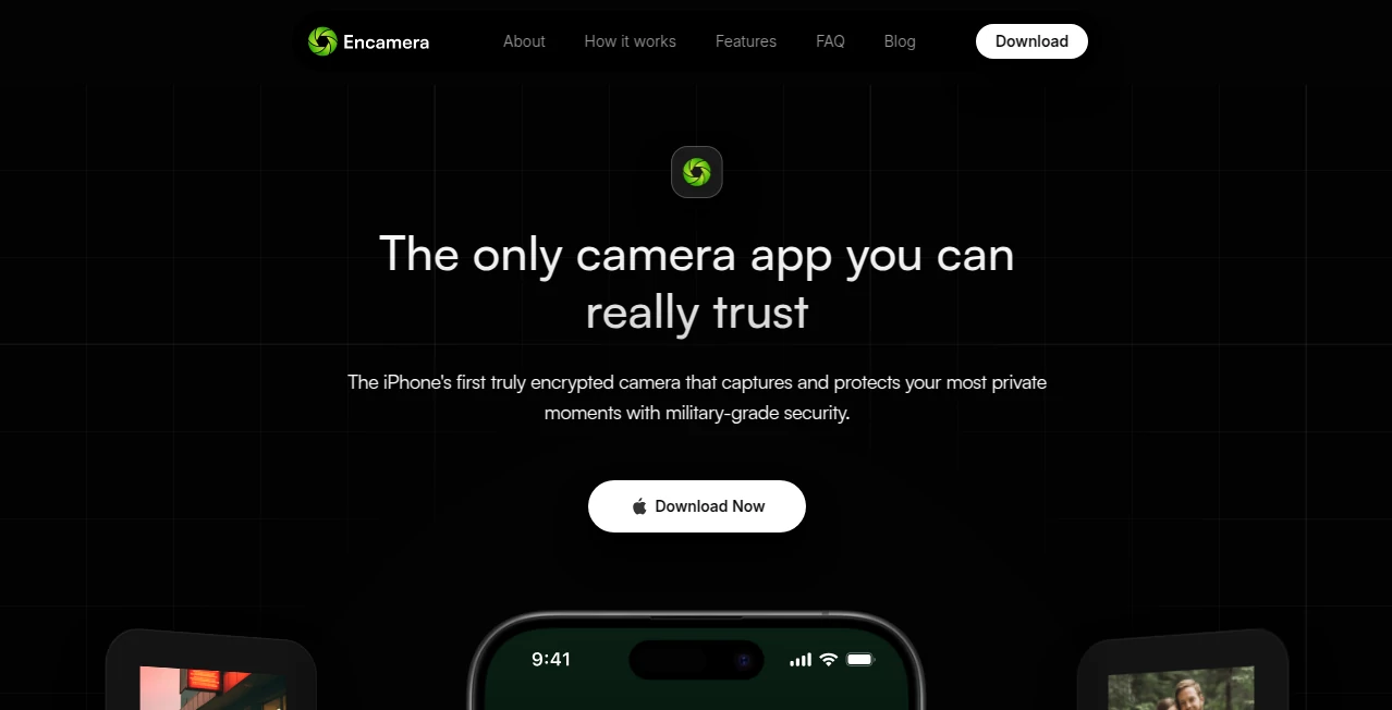 Screenshot of Encamera – An AI tool in the ,Photo & Image Editor ,AI Video Enhancer ,AI Video Generator ,AI Design Generator  category, showcasing its interface and key features.