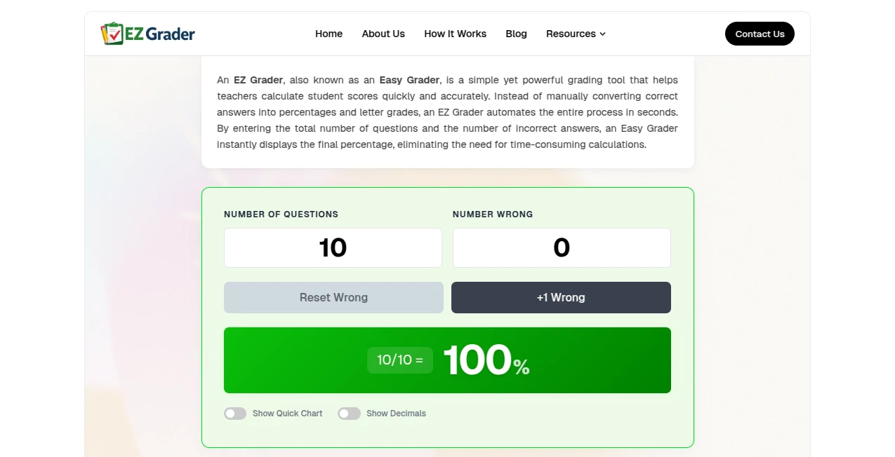 Screenshot of EZ Grader – An AI tool in the ,AI Education Assistant ,Other  category, showcasing its interface and key features.