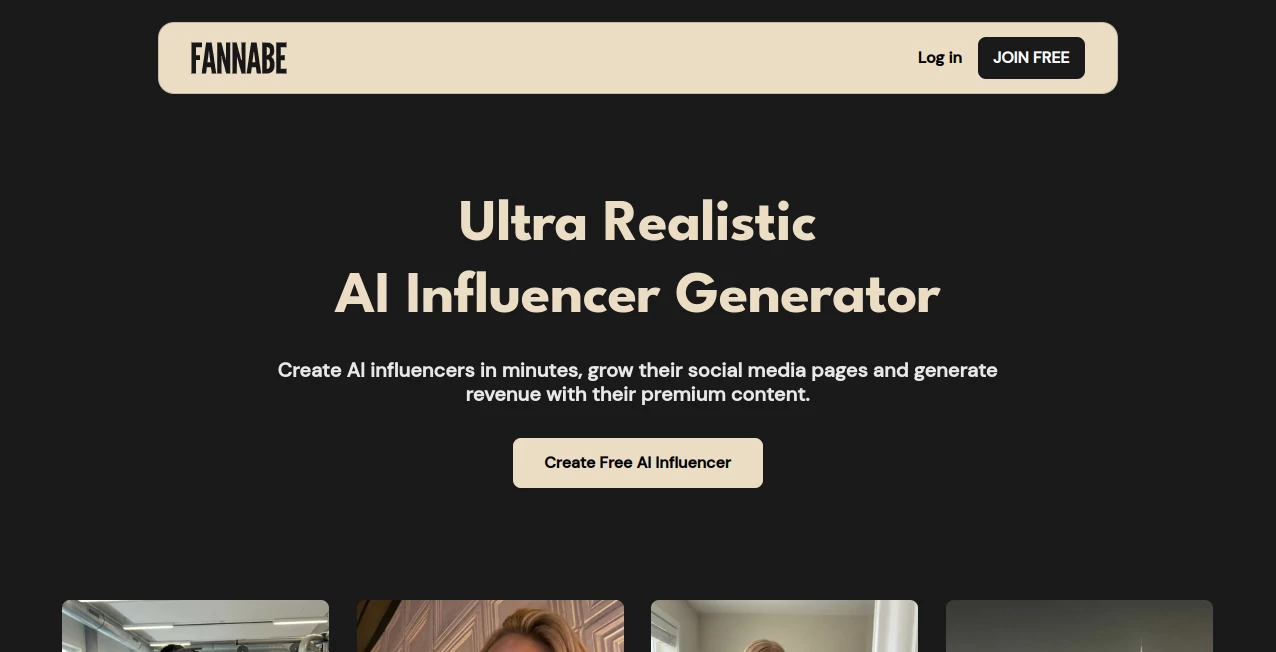 Screenshot of Fannabe – An AI tool in the ,AI Chatbot ,AI Girlfriend ,AI Character ,AI Life Assistant  category, showcasing its interface and key features.