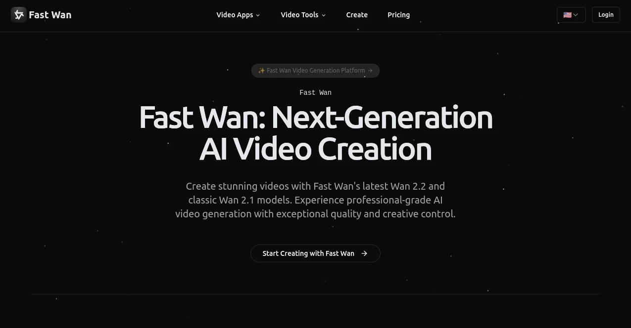 Screenshot of Fast Wan – An AI tool in the ,AI Image to Video ,AI Video Editor ,AI Text to Video ,AI Video Generator  category, showcasing its interface and key features.