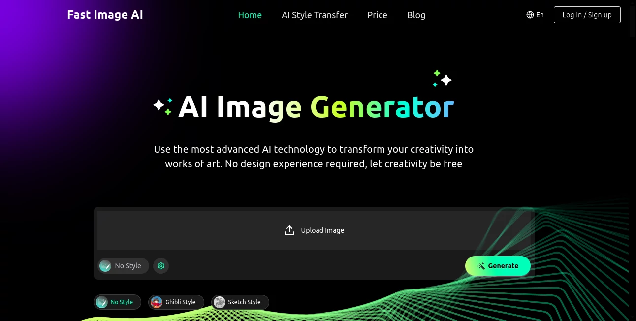 Screenshot of Fast Image AI – An AI tool in the ,AI Text to Image ,Photo & Image Editor ,AI Photo Enhancer ,AI Art Generator  category, showcasing its interface and key features.