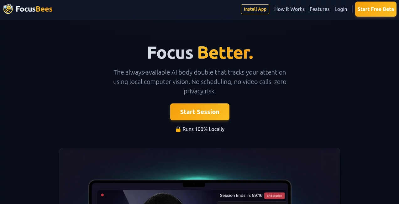 Screenshot of FocusBees – An AI tool in the ,AI Life Assistant ,AI Coaching ,AI Productivity Tools ,AI Task Management  category, showcasing its interface and key features.