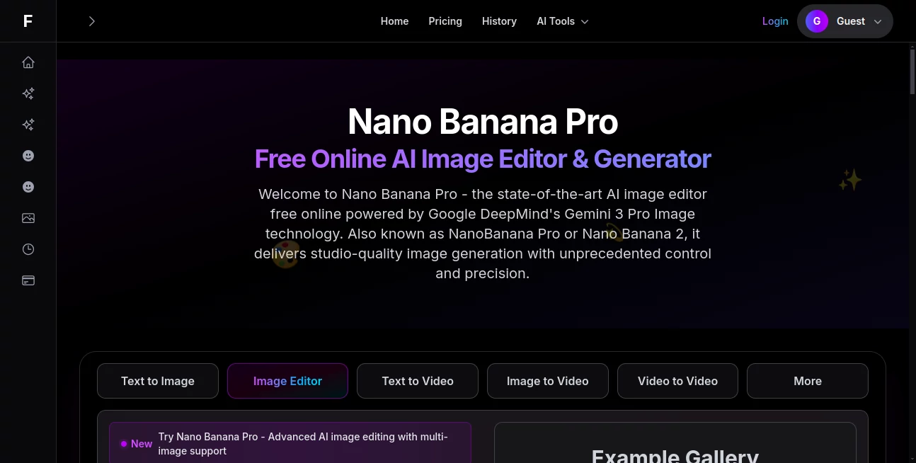 Screenshot of Fooocus - Nano Banana Pro – An AI tool in the ,AI Text to Image ,AI Photo & Image Generator ,Photo & Image Editor ,AI Art Generator  category, showcasing its interface and key features.