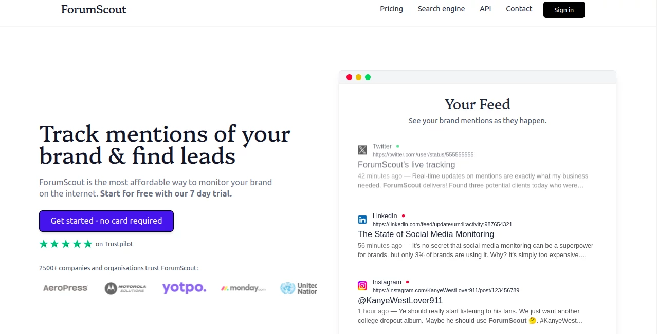 Screenshot of ForumScout – An AI tool in the ,AI Analytics Assistant ,AI SEO Assistant ,AI Social Media Assistant ,AI Lead Generation  category, showcasing its interface and key features.